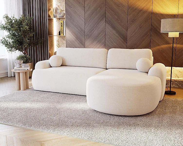 Compleo Ecksofa boucle mit breiter Ottomane günstig online kaufen
