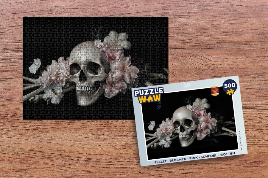 MuchoWow Puzzle Skelett - Blumen - günstig online kaufen