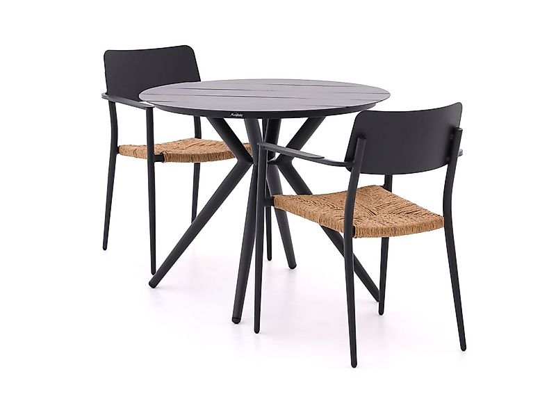 Bellagio Cino/Sora ø 90 cm Gartenmöbel-Set 3-teilig stapelbar günstig online kaufen