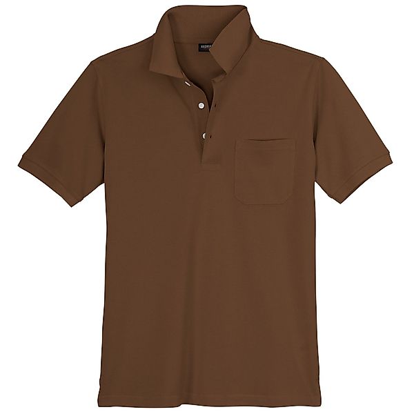 redfield Poloshirt Übergrößen Piqué Poloshirt braun günstig online kaufen