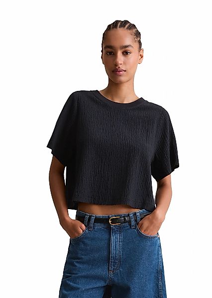 Marc OPolo DENIM Blusenshirt, relaxed fit, mit markanter Struktur, cropped günstig online kaufen
