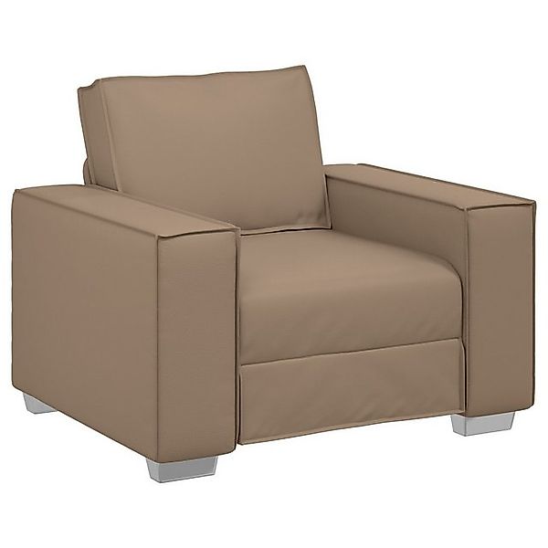 vidaXL Sofa Sessel Cappuccino 59 cm Kunstleder, 1 Teile günstig online kaufen