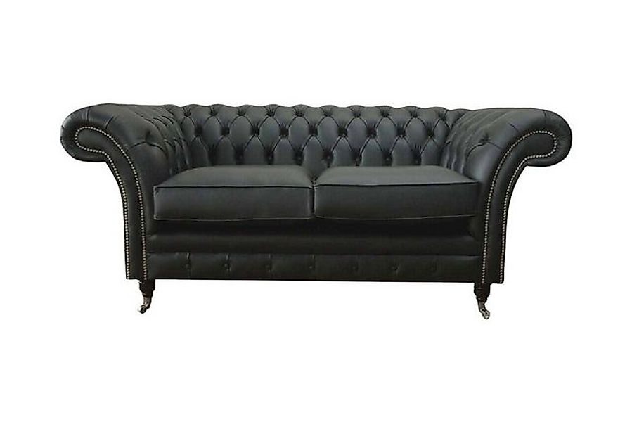 Xlmoebel Sofa Sofa Prunk Stoff Chesterfield Sitzmöbel 2 Plätze Schwarz, 1 T günstig online kaufen