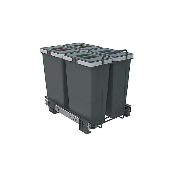 SOTECH Abfallsammler Mülleimer Ecofil 4x 8L mit Deckel Abfallsystem für Kor günstig online kaufen