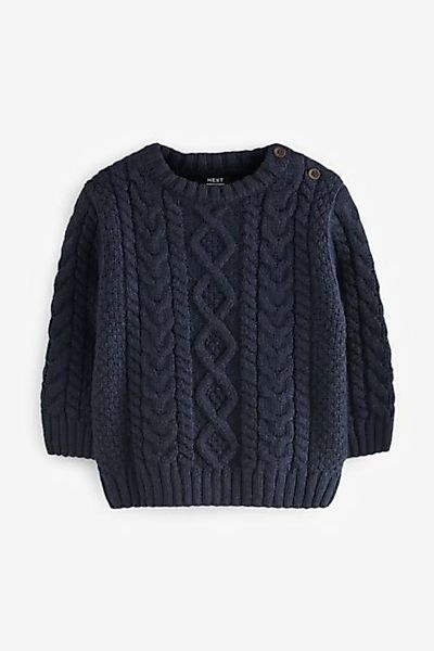 Next Rundhalspullover Pullover mit Zopfmuster (1-tlg) günstig online kaufen