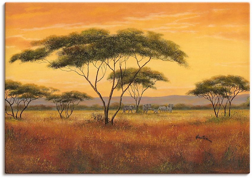 Artland Wandbild "Afrikalandschaft" Afrika 1 Stk. tlg. als Alubild, Outdoor günstig online kaufen