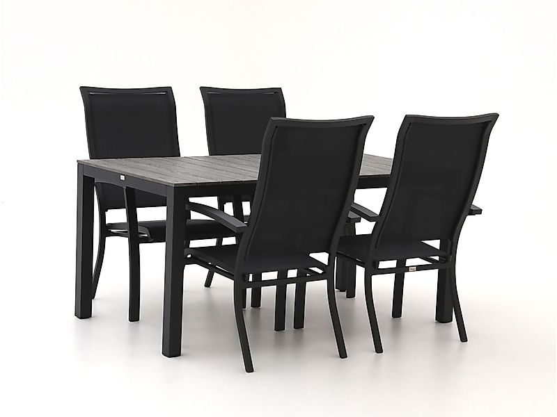 Bellagio Lugo/Fidenza 160 cm Gartenmöbel-Set 5-teilig stapelbar günstig online kaufen