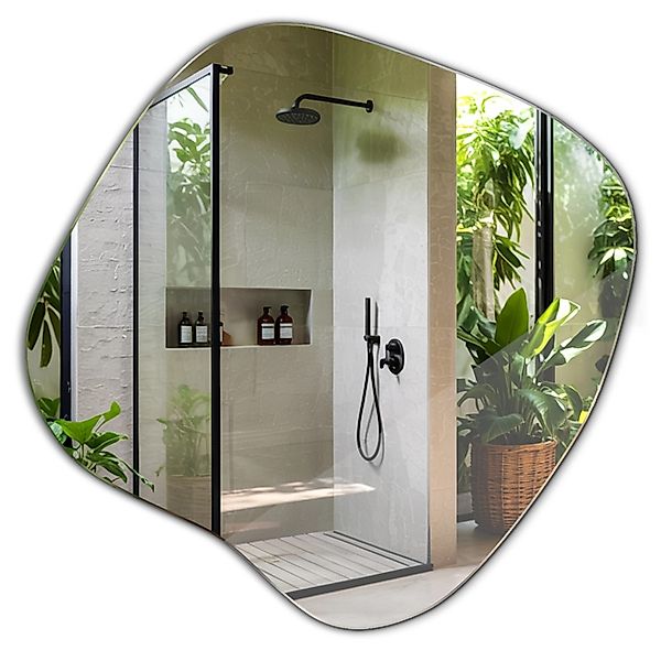 Tulup Wandspiegel Amorpher Spiegel 77x76,6 cm Zeitgenössischer Spiegel Gesc günstig online kaufen