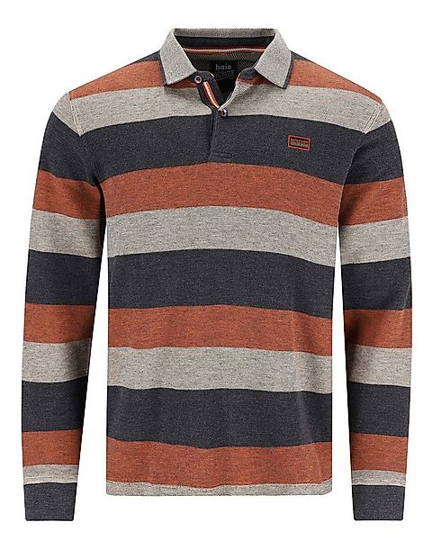 Hajo Langarm-Poloshirt Rugbyshirt mit Polokragen und Streifenverlauf günstig online kaufen
