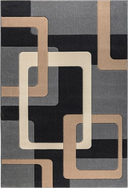 my home Teppich "Maxim" rechteckig 13 mm Höhe Hoch-Tief-Effekt, Kurzflor, 3 günstig online kaufen