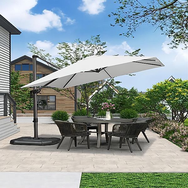 PURPLE LEAF Sonnenschirm Quadratischer Alu Außenbereich günstig online kaufen