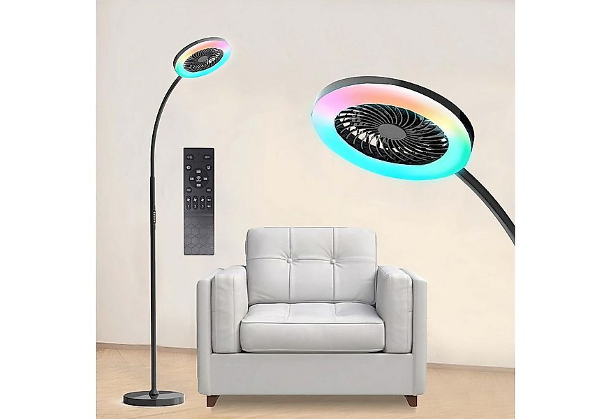 Sunicol Standventilator Stehlampe mit Ventilator, 5%-100% Dimmbare Helligke günstig online kaufen