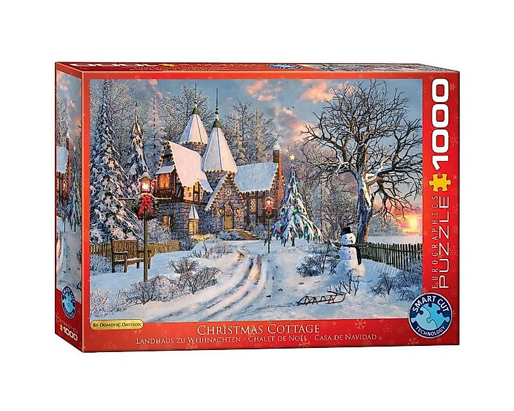 EUROGRAPHICS Puzzle Landhaus zu Weihnachten, 1000 Puzzleteile günstig online kaufen