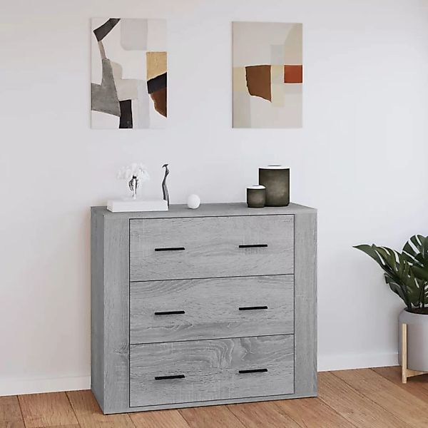 Vidaxl Sideboard Grau Sonoma 80x33x70 Cm Holzwerkstoff günstig online kaufen