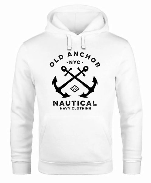 Neverless Hoodie Hoodie Herren gekreuzte Anker Old Anchor Nautical Kapuzen- günstig online kaufen