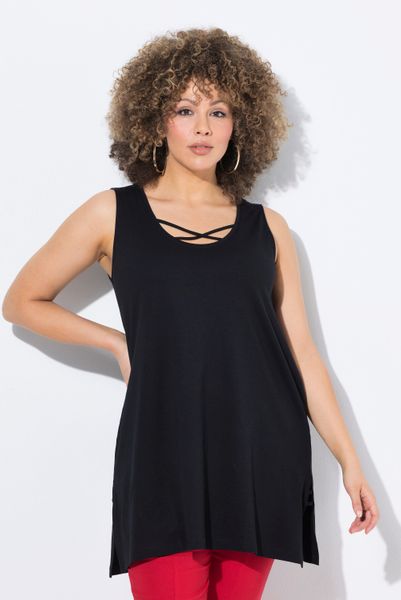 Ulla Popken Longtop Longtop Zierbänder A-Linie günstig online kaufen