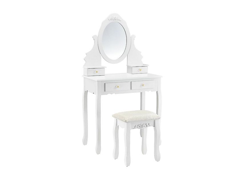 en.casa Schminktisch (3-St), »Limerick« Frisierkommode mit Schublade Spiege günstig online kaufen