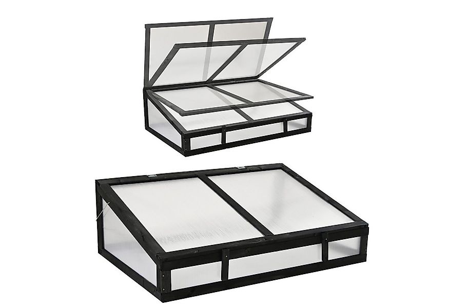 TRUTZHOLM Frühbeetaufsatz Frühbeetaufsatz aus Holz 120x80cm Gewächshaus für günstig online kaufen