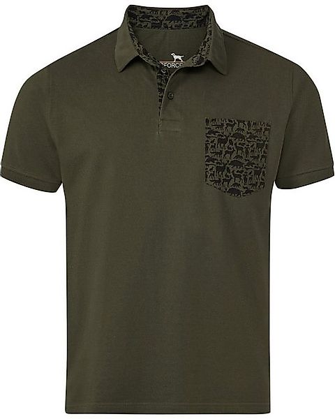 Parforce Poloshirt Poloshirt Brusttasche Waldtiere günstig online kaufen