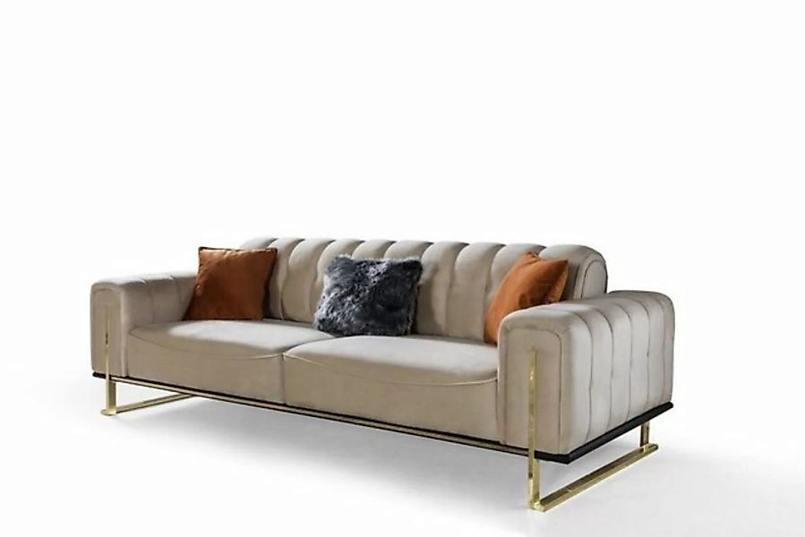 JVmoebel 3-Sitzer Sofa 3 Sitzer Modern Möbel Beige Farbe Wohnzimmer Luxus C günstig online kaufen