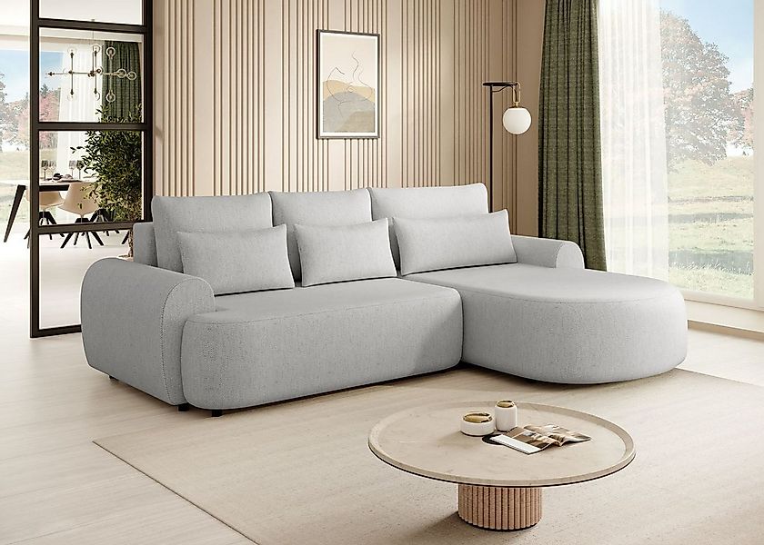Beautysofa Ecksofa OLIVIO, Ecke gepolstert beige, mit Relaxfunktion, mit Be günstig online kaufen