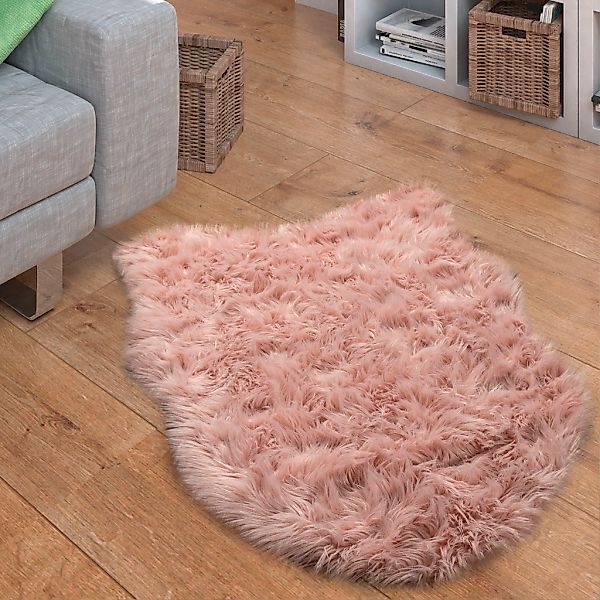 Paco Home Fellteppich "Playa 960" fellförmig 64 mm Höhe Kunstfell, Flokati- günstig online kaufen