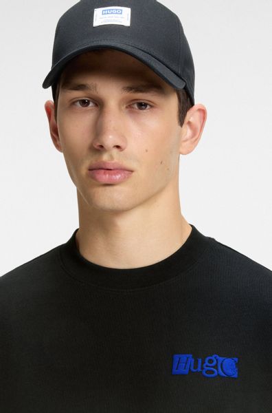 HUGO Blue T-Shirt "Nilte" mit Logo-Schaumdruck auf dem Rücken günstig online kaufen