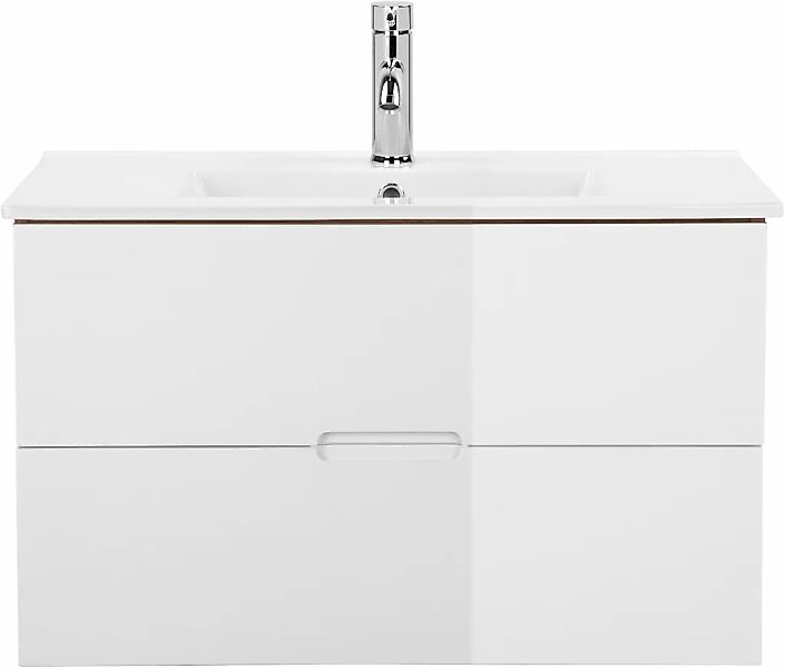 welltime Waschtisch "Lund Badezimmerschrank Unterschrank mit Becken" Set, W günstig online kaufen