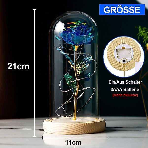 Kunstblume Galaxy Rose Blume Geschenk, LED-Lichterkette günstig online kaufen