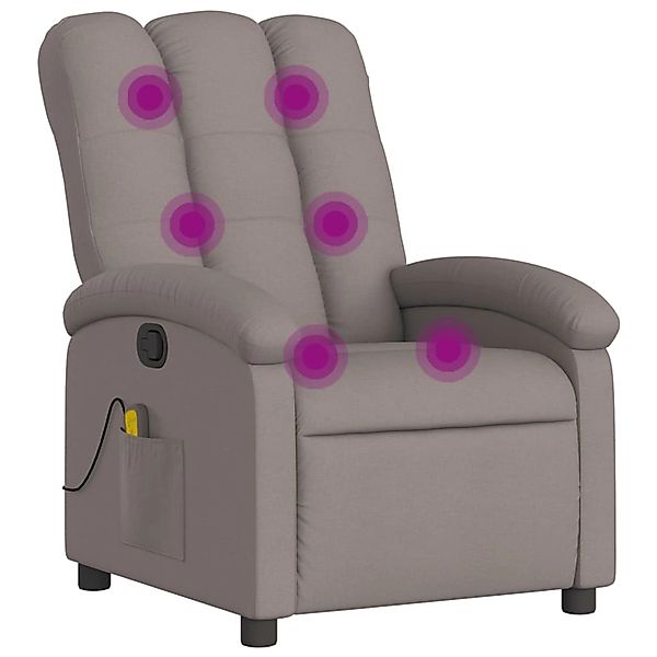 vidaXL Sessel Massagesessel Taupe Stoff (1-St) günstig online kaufen