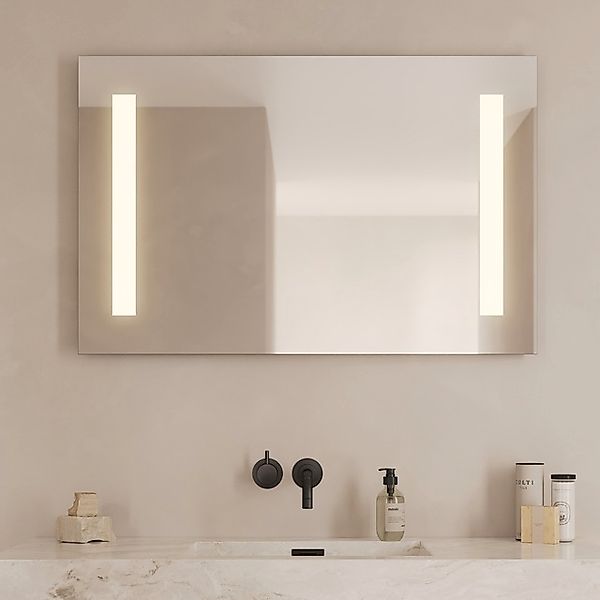 Loevschall Badspiegel »Römö Quadratisch, Spiegel mit LED Beleuchtung, Licht günstig online kaufen