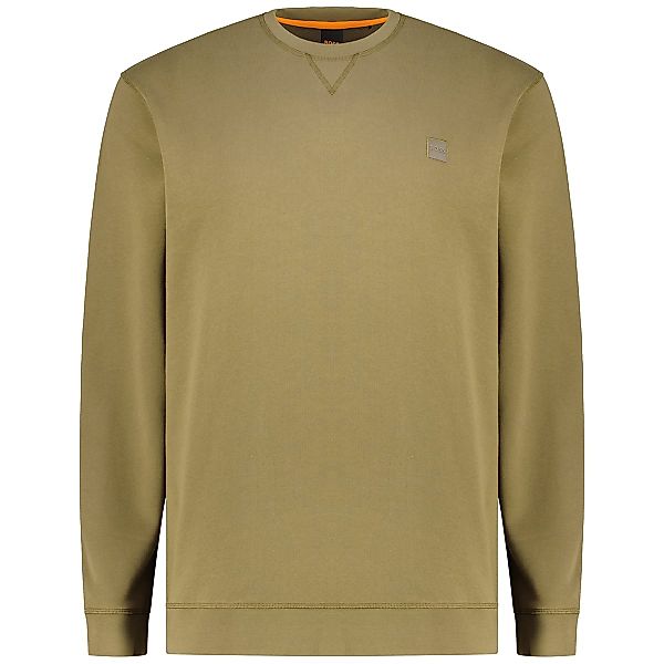 BOSS Sweatshirt aus Biobaumwolle Farbe oliv Größe: 5XL günstig online kaufen