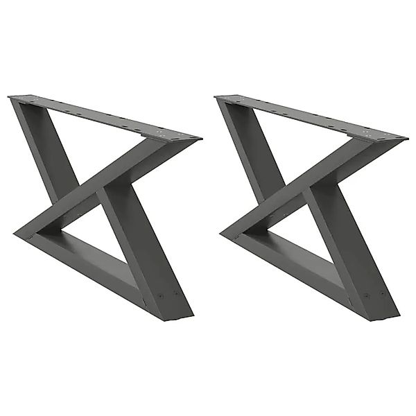 vidaXL Couchtischbeine 2 Stk Anthrazit 70x30-31,3 cm Stahl 4012694 günstig online kaufen