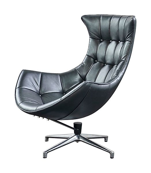 KAWOLA Drehsessel SKIO, Sessel Leder silbergrau günstig online kaufen