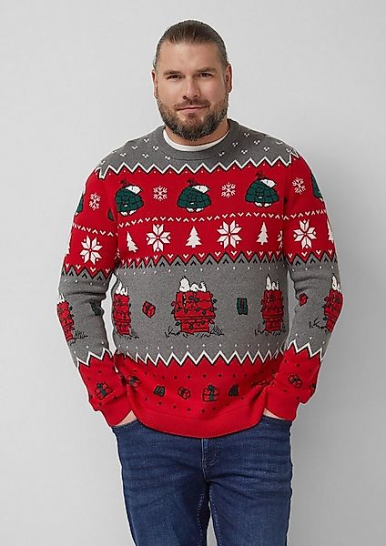 s.Oliver Longpullover Strickpullover Weihnachtspullover aus reiner Baumwoll günstig online kaufen