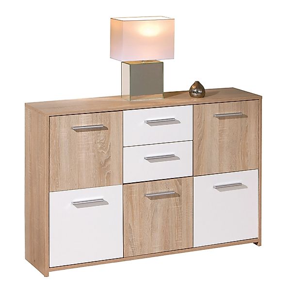 ebuy24 Elsra Kommode 5 Türen 2 Schubladen Sonoma Eiche Dekor günstig online kaufen