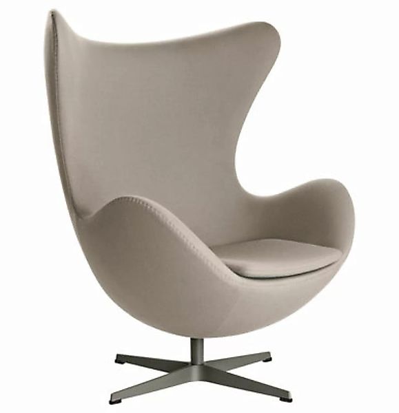 Drehsessel Egg chair metall textil beige Stoff - Fritz Hansen - Beige günstig online kaufen
