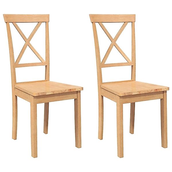 vidaXL Esszimmerstühle 2 Stk Massivholz Gummibaum 4102404 günstig online kaufen