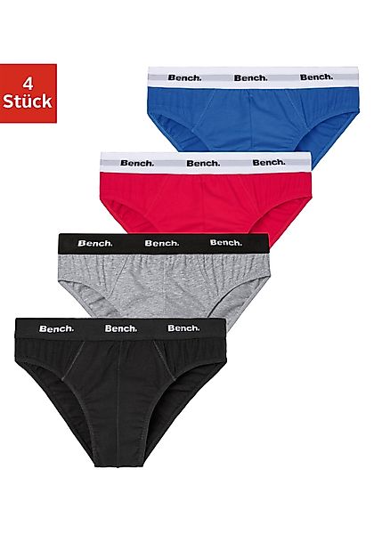 Bench. Slip, 4 Stk. mit kontrastfarbigem Webbündchen günstig online kaufen