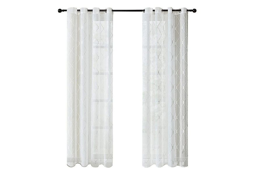 BYSURE Gardine (2 St), Ösen, transparent, Voile, Modern Gardine Leinenoptik günstig online kaufen