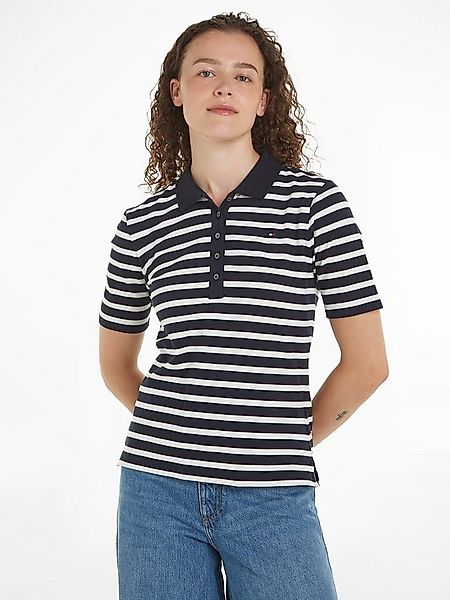 Tommy Hilfiger Poloshirt 1985 REG PIQUE STRIPE POLO SS mit dezenter Tommy H günstig online kaufen