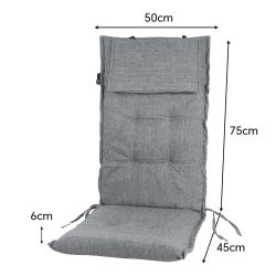 SLaaviinoo Hochlehnerauflage Gartenstuhlauflagen Hochlehner (120x50x6cm) Si günstig online kaufen