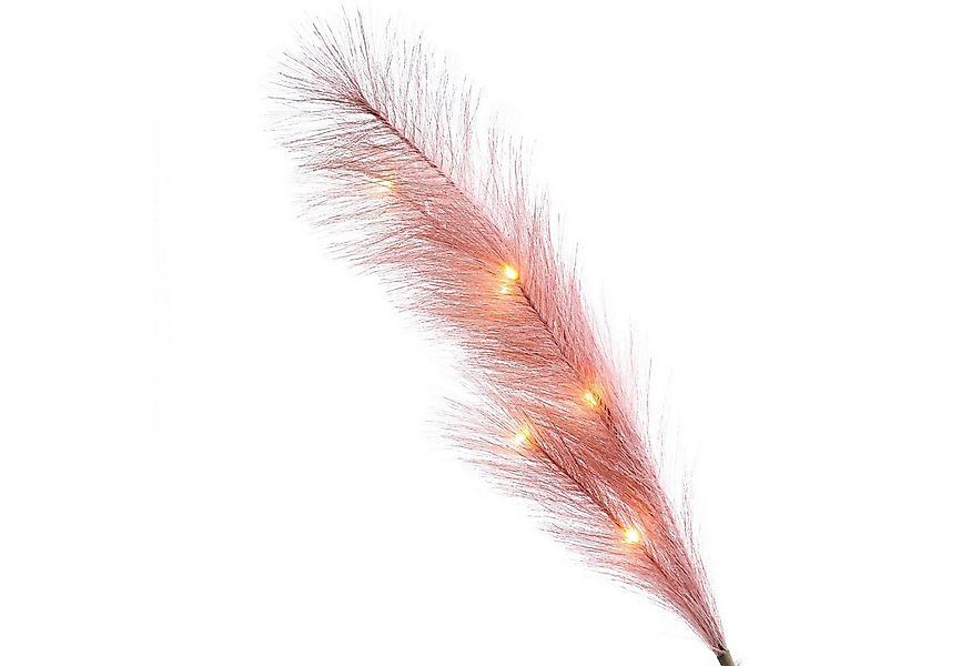 MARELIDA LED-Leuchtzweig LED Federbüschel Pampasgras Dekozweig Leuchtzweig günstig online kaufen