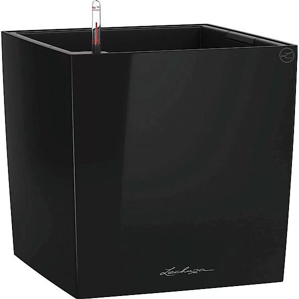 Lechuza Pflanzgefäß Cube Premium 40 cm x 40 cm Schwarz hochglanz günstig online kaufen