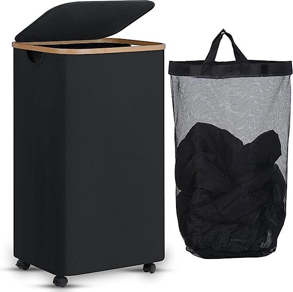 LuxusKollektion Wäschekorb Wäschekorb mit Rollen 100L günstig online kaufen