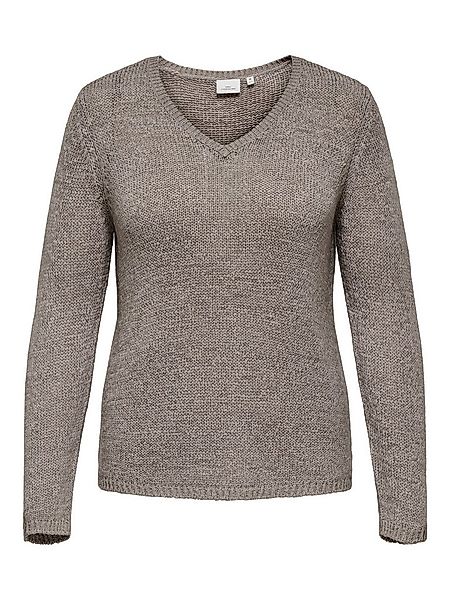 ONLY CARMAKOMA V-Ausschnitt-Pullover CARGEENA L/S V-NECK KNT NOOS günstig online kaufen