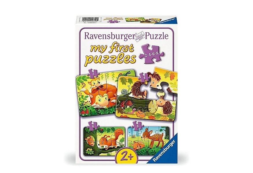 Ravensburger Puzzle 2, 4, 6, 8 Teile - Kleine Tierfamilien, 19 Puzzleteile günstig online kaufen