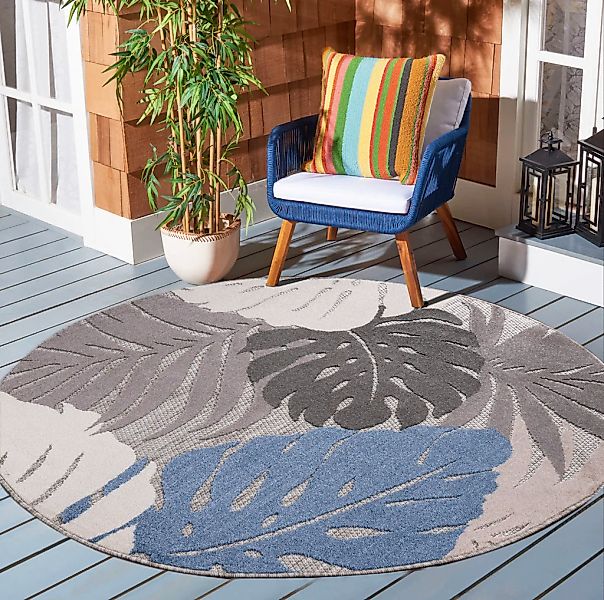 Sanat Teppich »Floral Outdoor«, rund, 6 mm Höhe, In- und Outdoor geeignet, günstig online kaufen