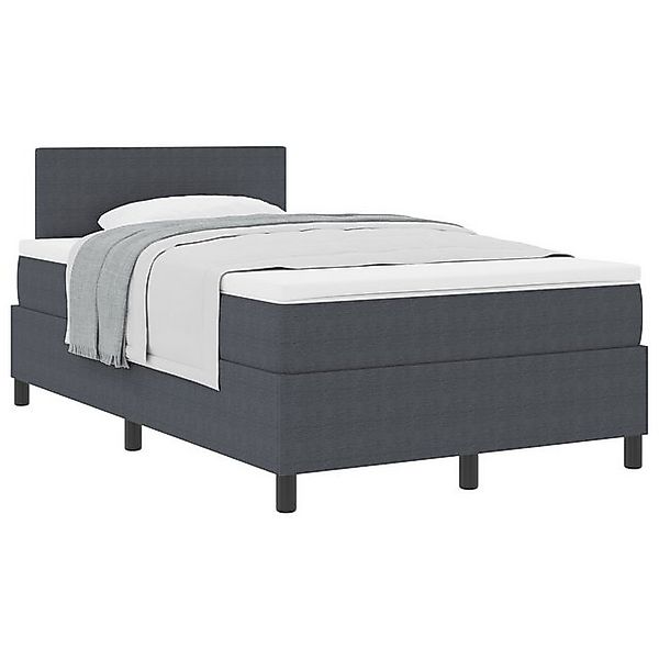 vidaXL Bett Boxspringbett mit Matratze Dunkelgrau Kleines Doppelbett Cordst günstig online kaufen