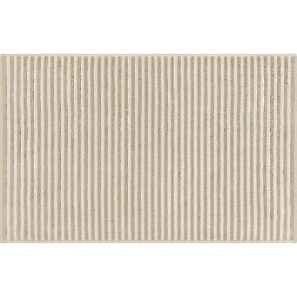 Cawö Badematten Two-Tone Stripes 480 - Farbe: sand - 33 - 50x80 cm günstig online kaufen